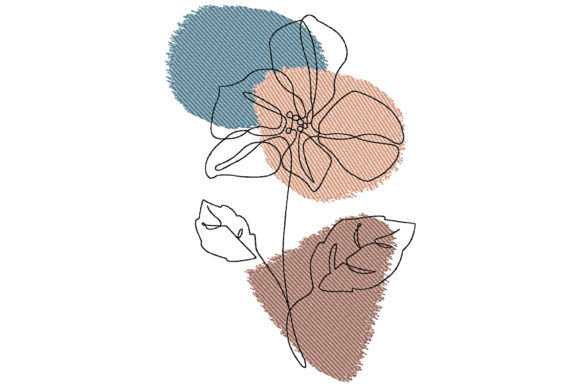 Abstract Flower: A Modern Embroidery Design for Meaningful Gifts