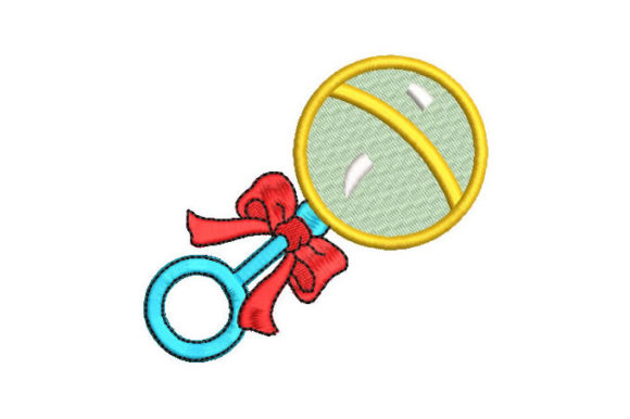 Baby Rattle Embroidery Design