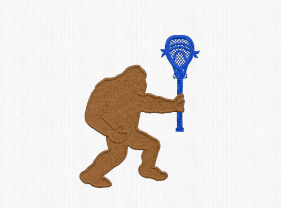 Bigfoot with Lacrosse Goalie Stick