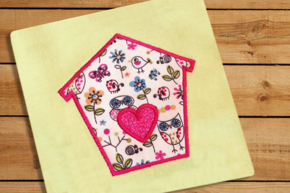 Bird House with Heart Applique