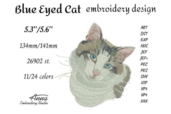 Blue Eyed Cat: A Seasonal Embroidery Gem