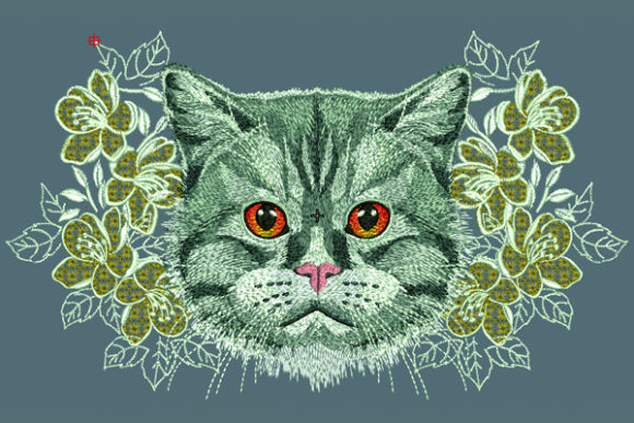 Cat and Flowers: A Boutique Sweatshirt Embroidery Review