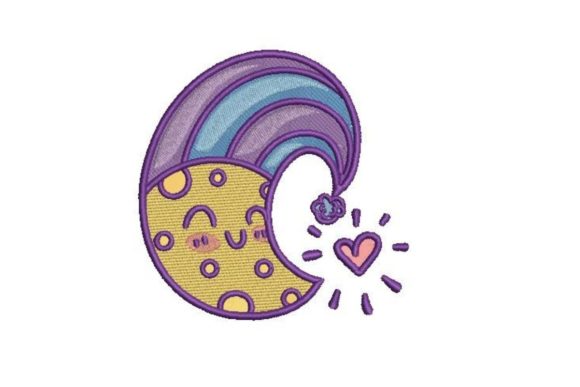 Cute Sleeping Moon