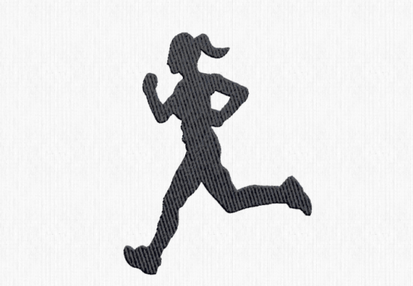 Female Runner: A Thoughtful Embroidery Design for Meaningful Gifts