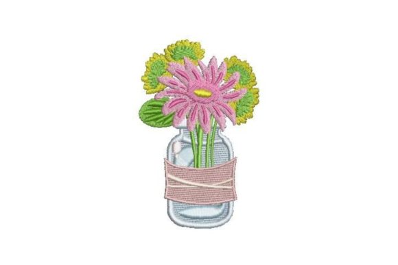 Flower Bouquet in a Mason Jar