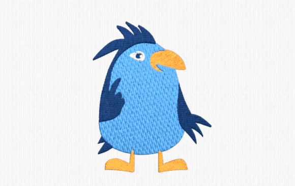 Goofy Blue Bird: A Playful Embroidery Design Worth Your Hoop Time