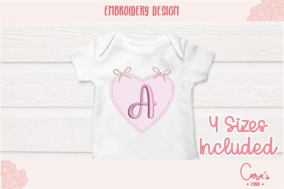 Heart with Bows Applique