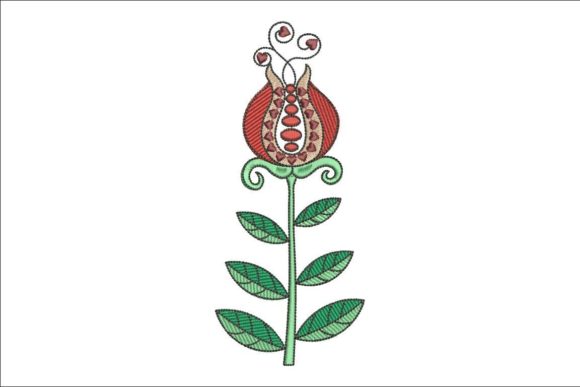 Pomegranate Motif: A Meaningful Embroidery Design for Personalized Gifts