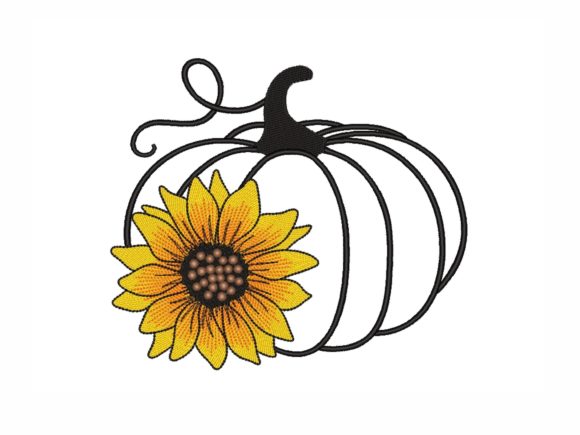 Pumpkin with a Sunflower