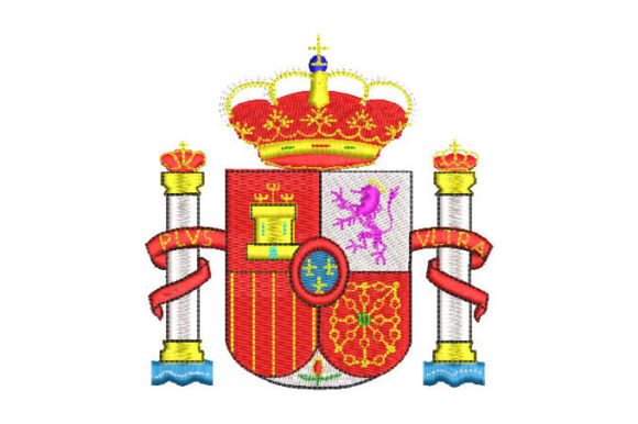 Spain Coat of Arms Embroidery Design